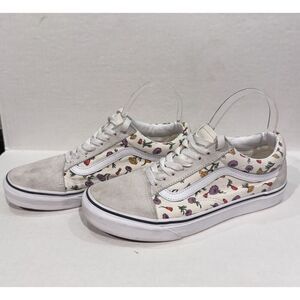 Vans Old Skool Poppy Floral‎ Cream Men's 7 Women's 8.5 EUC